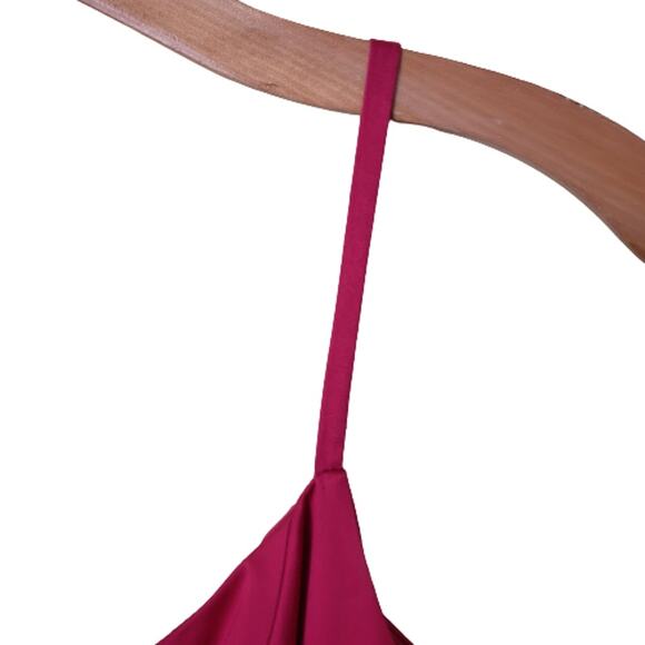 2 For $5 Sale David’s Bridal Berry Spaghetti Strap Cocktail Dress Size 6 - Picture 7 of 13